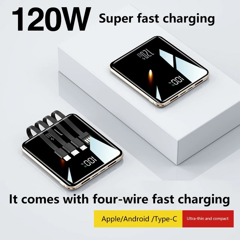 Retro Gaming Power Bank - Lenovo 50000mAh Mini Ultra-thin Mobile Power