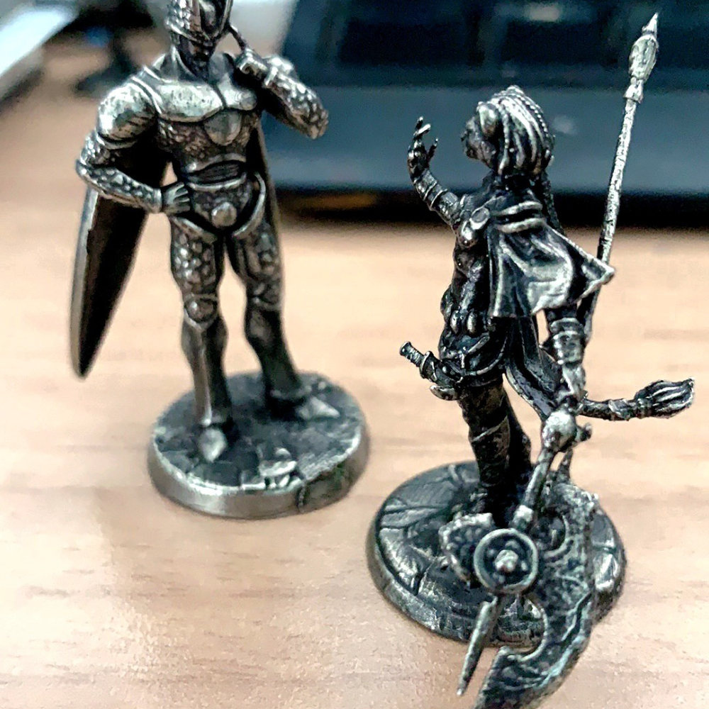 Retro Gaming Table - Scourgeland Ancient Soldier Model Figurines Copper