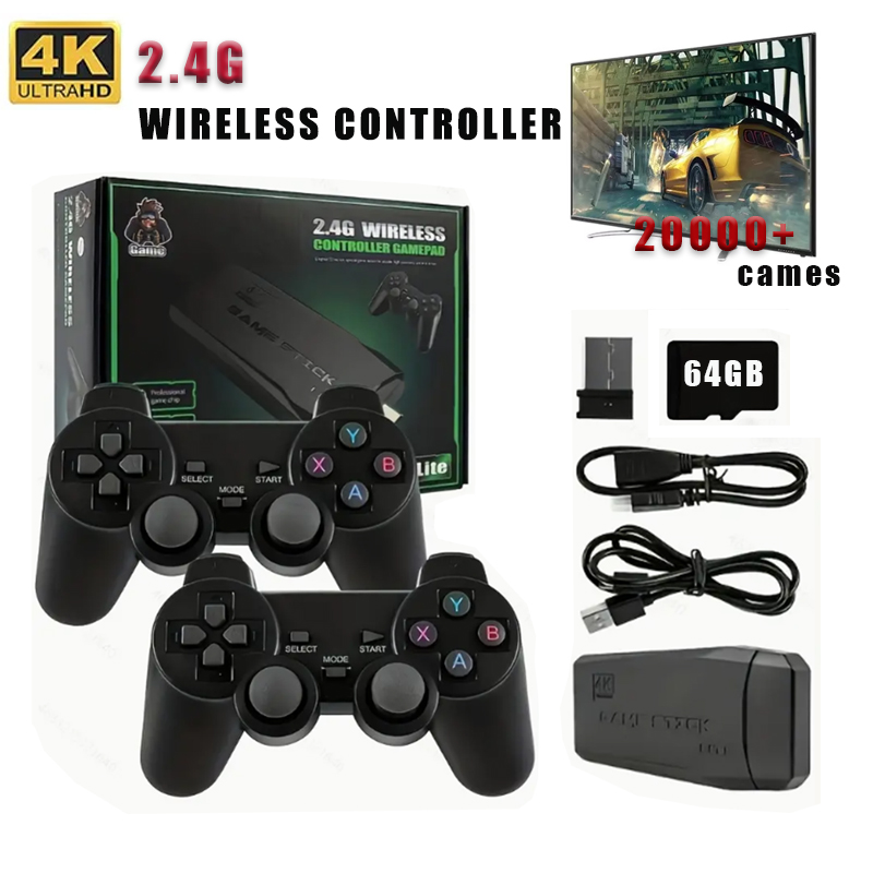 Retro Gaming Table - Wireless Video Game Stick 2.4G Dual
