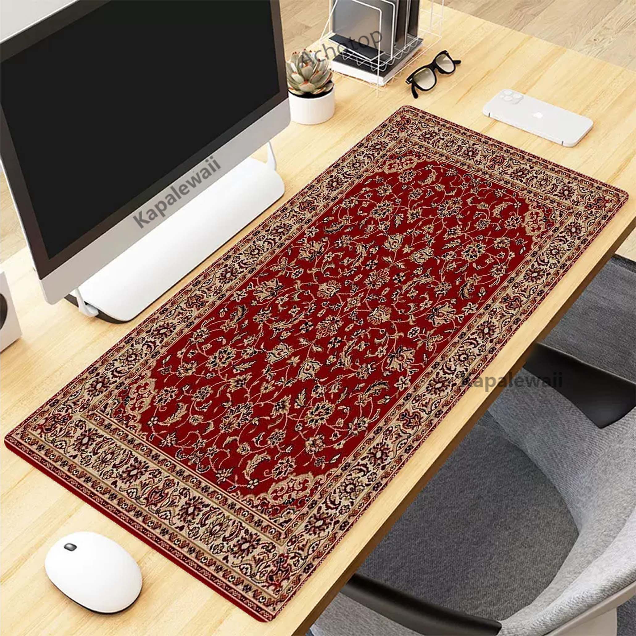 Retro Gaming Keyboard And Mouse - Retro Persian Carpet Mouse Pad for