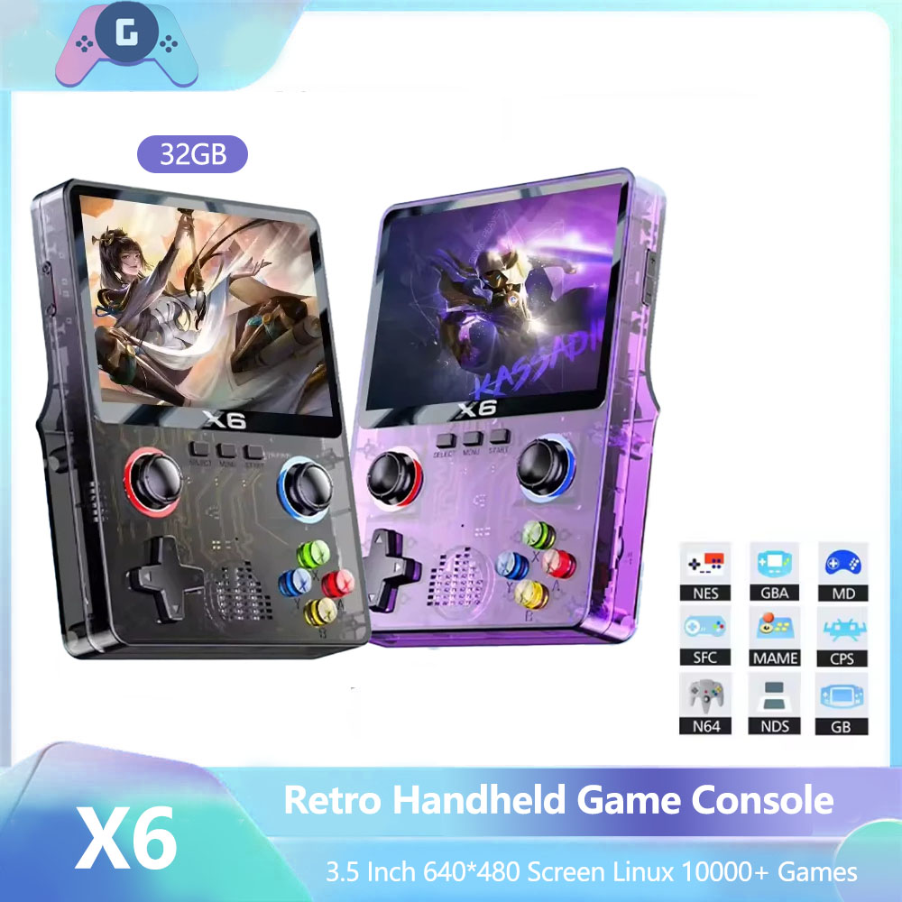 Retro Gaming X6 - X6 Handheld Game Player 3.5 Inch