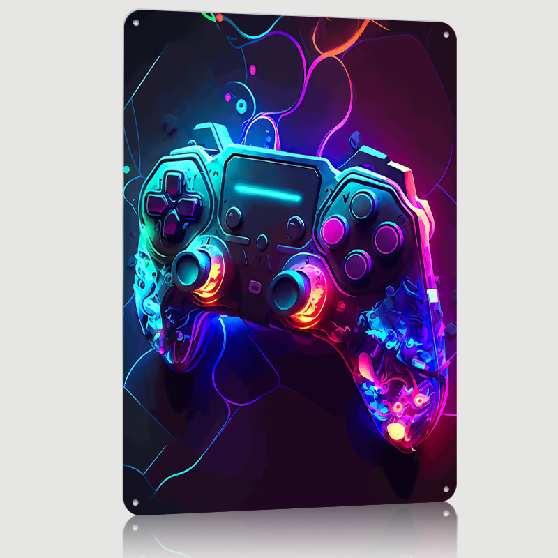 Retro Gaming Desk Setup - Game Gaming Play Station Printed Poster