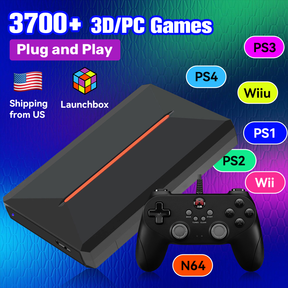 Retro Gaming Theme - Launchbox OS 500GB Portable Gaming HDD