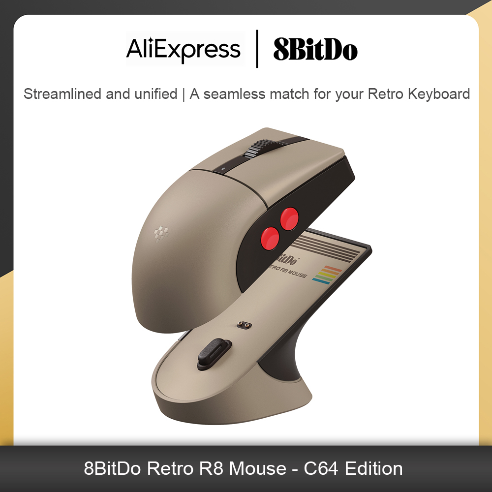 Retro Gaming Keyboard And Mouse - 8Bitdo Retro R8 Mouse with Charging