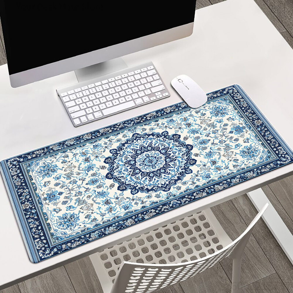 Retro blue Persian  mouse pad  - Retro Gaming Keyboard And Mouse ulasan dan harga