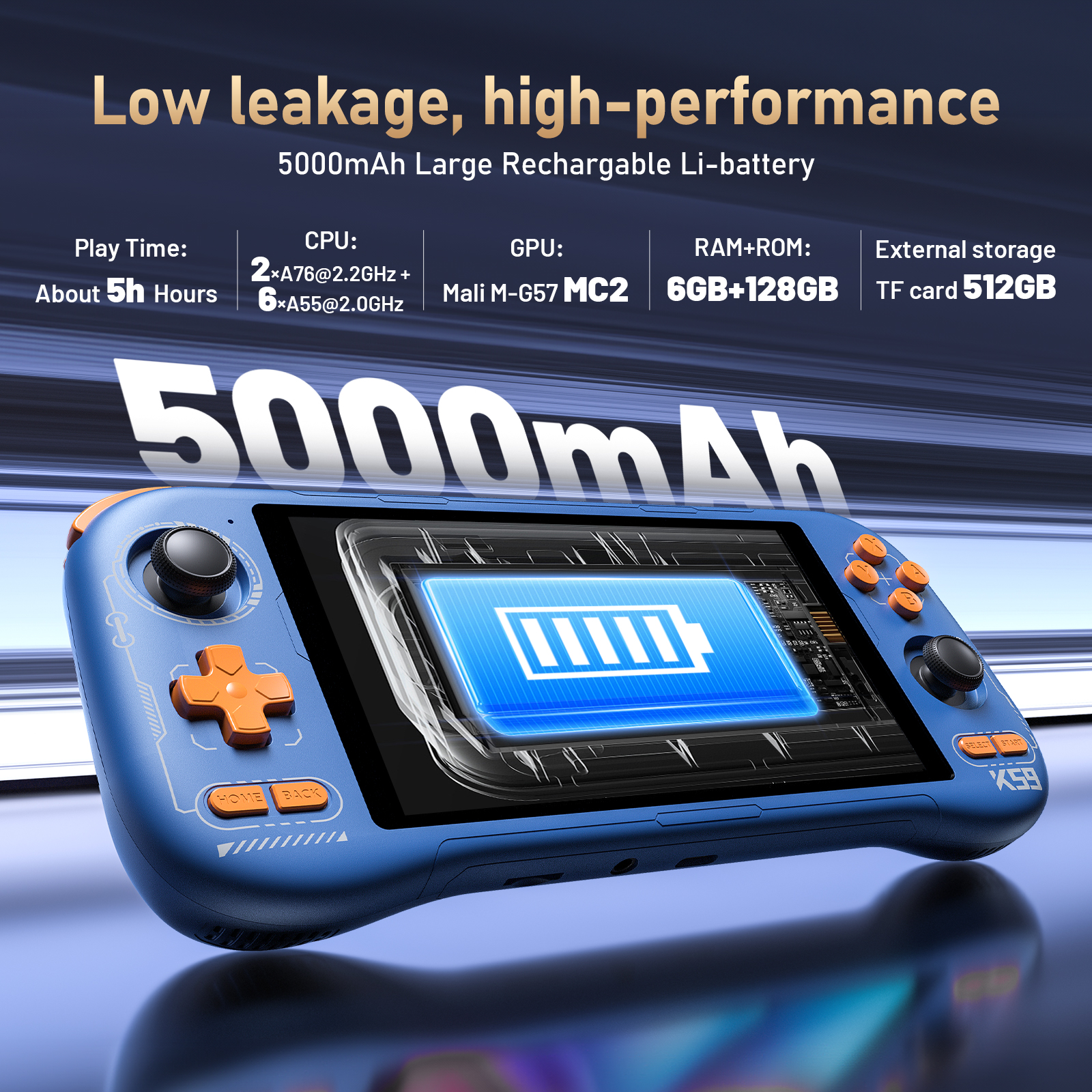 K59 Pro Android 14 Handheld Ga - Retro Gaming Upscaler ulasan dan harga