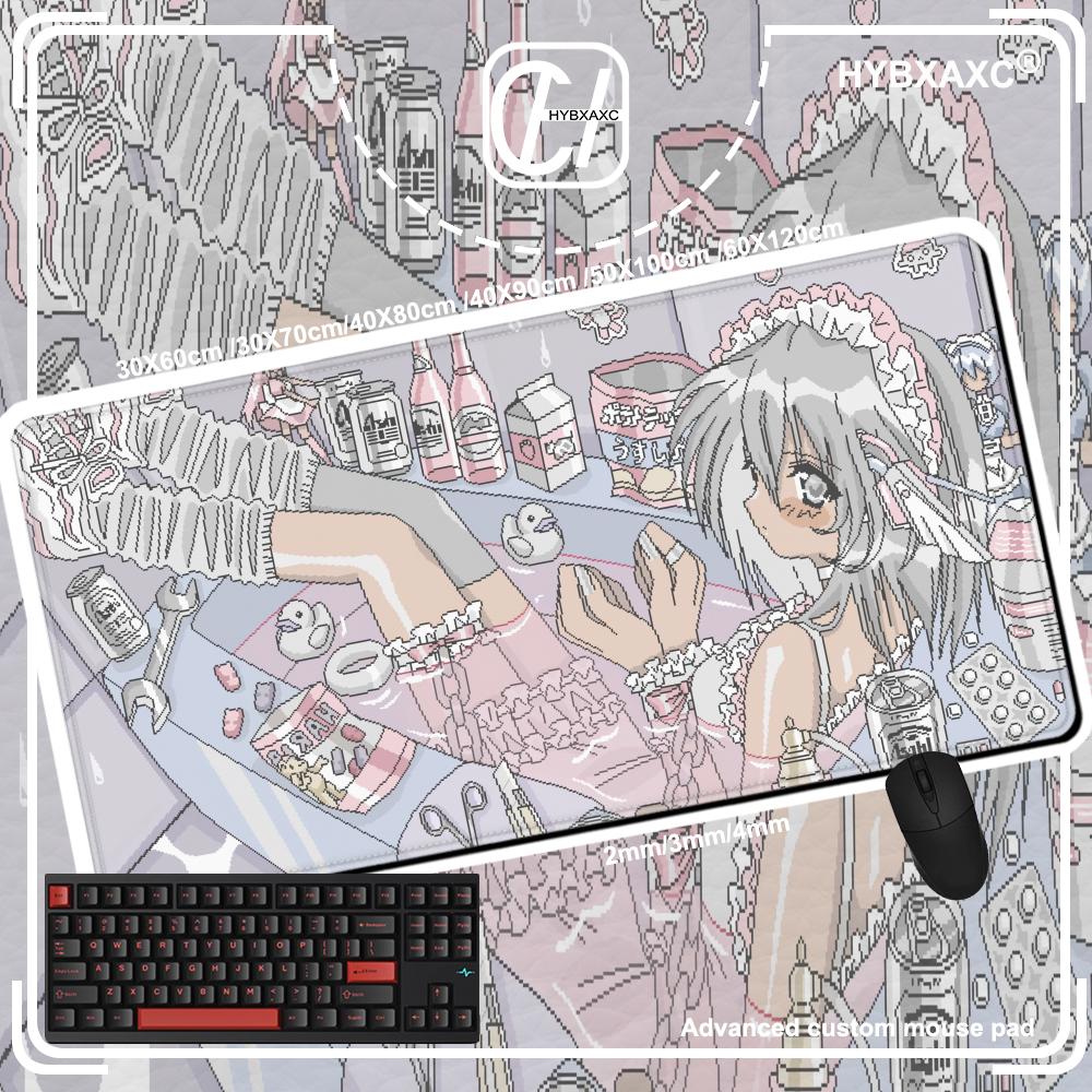 Pixel Art Anime Girl Mouse Pad - Retro Gaming Desk Setup ulasan dan harga