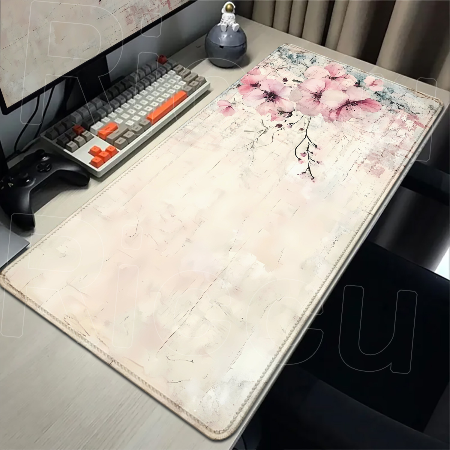 Retro Flower Desk Mat Pc Gamin - Retro Gaming Desk Setup ulasan dan harga