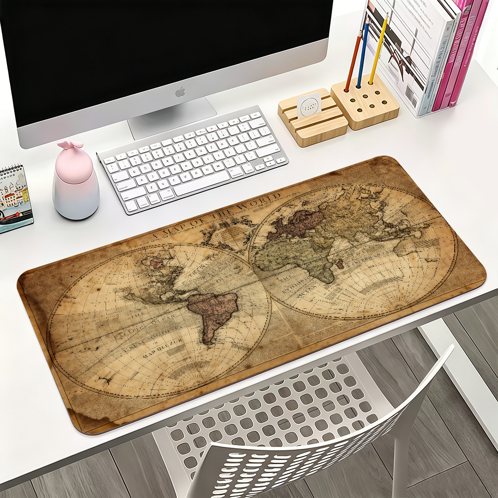 Retro Style World Map Mouse Pa - Retro Gaming Keyboard And Mouse ulasan dan harga