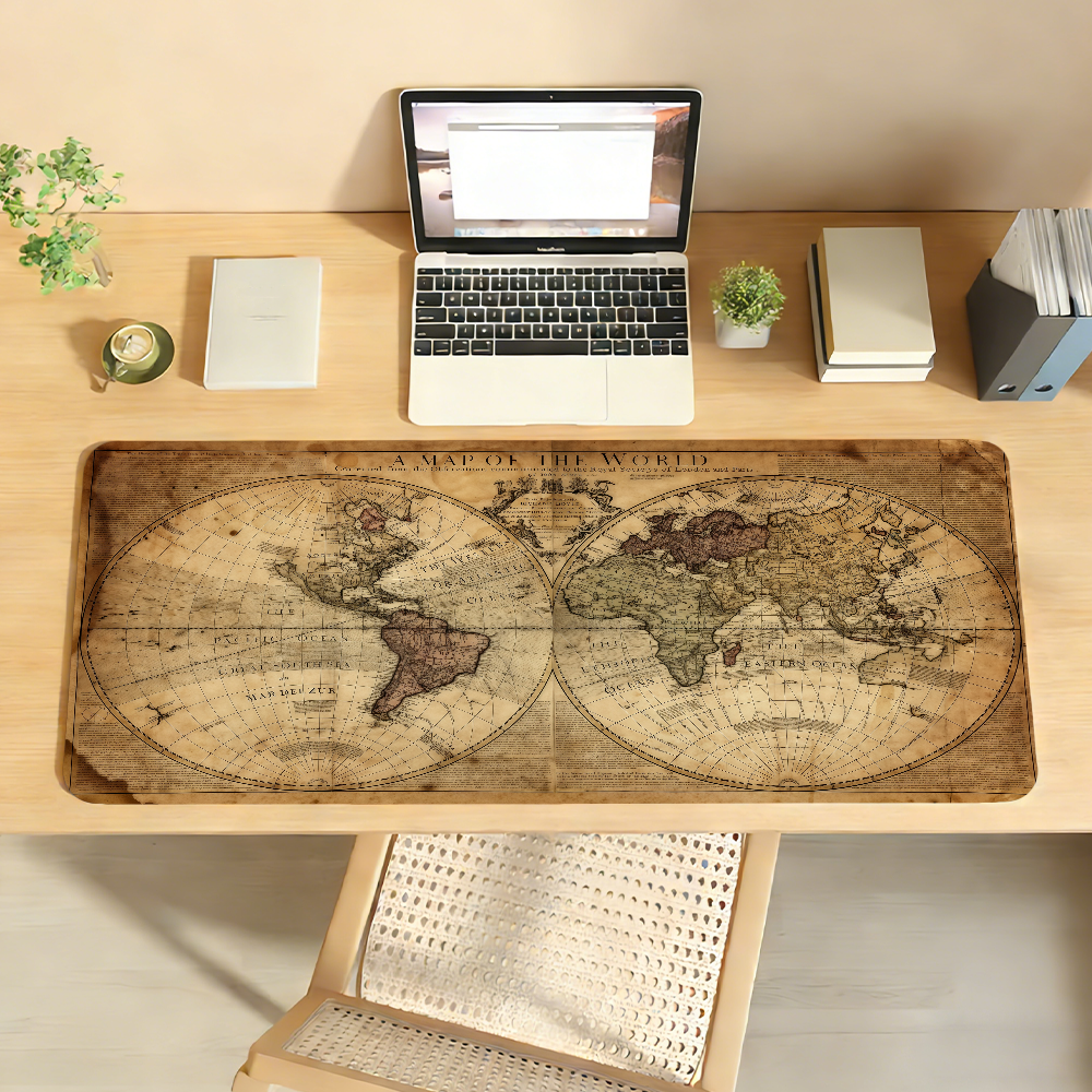 Retro Style World Map Mouse Pa - Retro Gaming Keyboard And Mouse ulasan dan harga