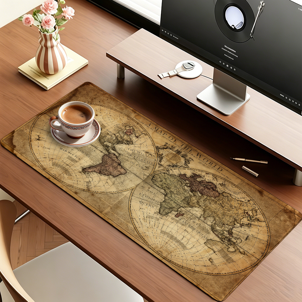 Retro Style World Map Mouse Pa - Retro Gaming Keyboard And Mouse ulasan dan harga