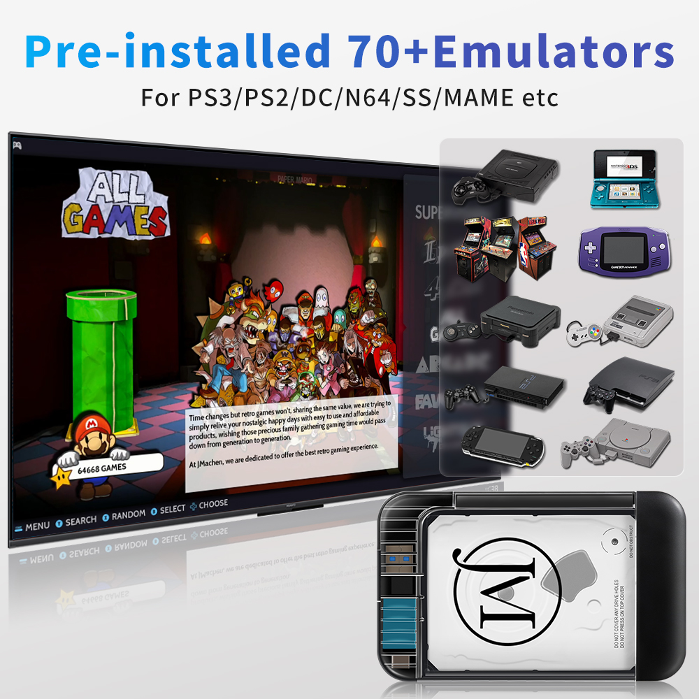 RETROBAT Portable 500G Gaming  - Retro Gaming Theme ulasan dan harga