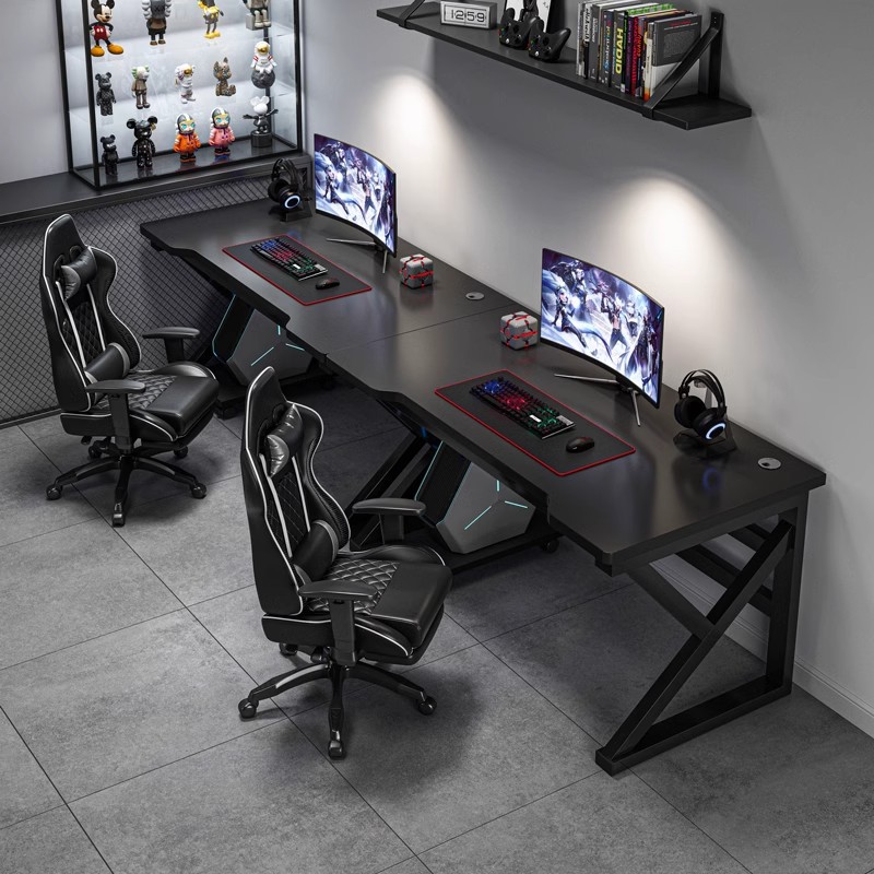 Double Computer Desk Desktop H - Retro Gaming Table ulasan dan harga