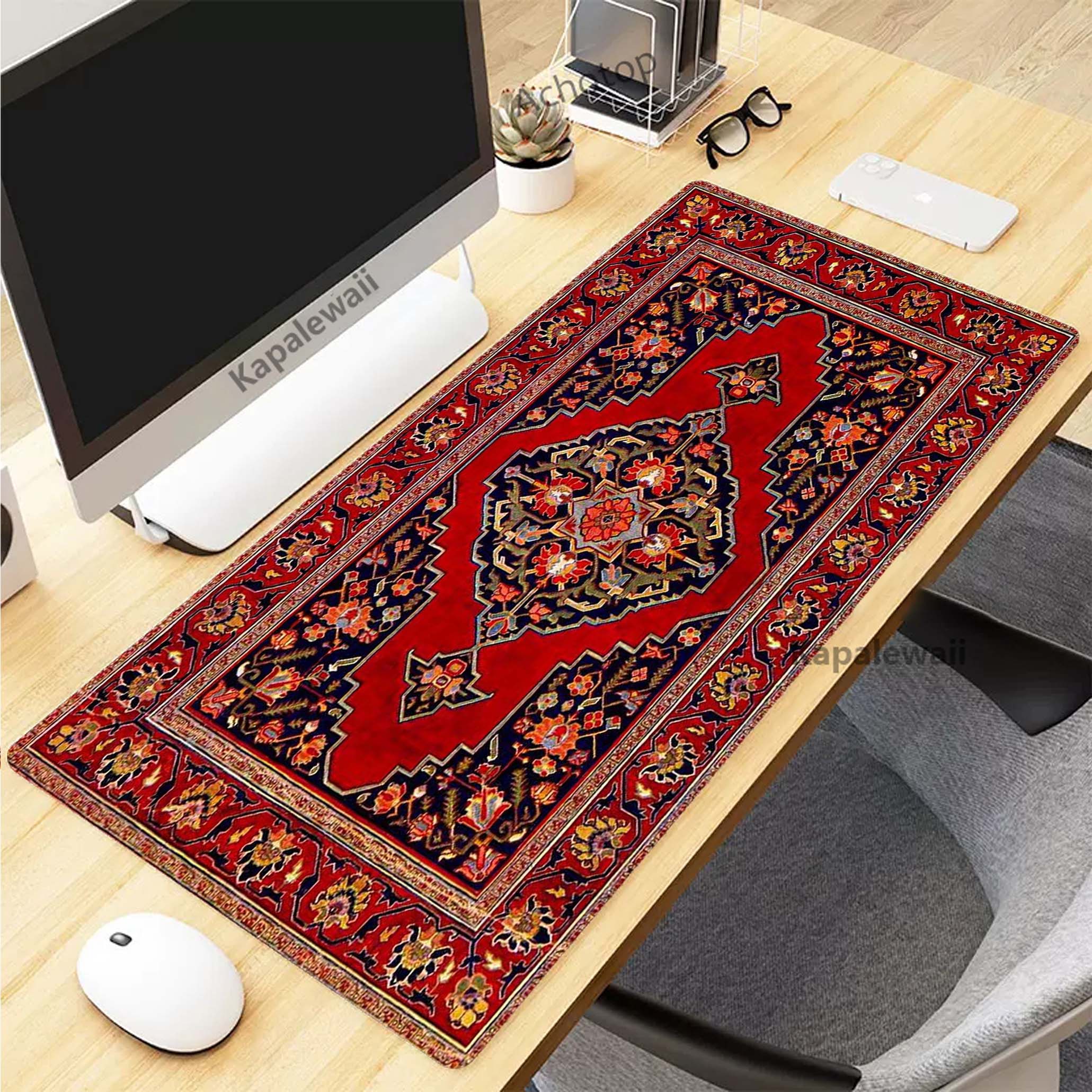 Retro Persian Carpet Mouse Pad - Retro Gaming Keyboard And Mouse ulasan dan harga