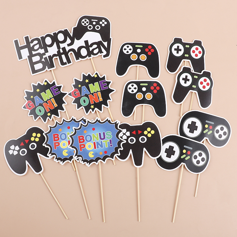 13Pcs Video Retro Game Cake To - Retro Gaming Theme ulasan dan harga