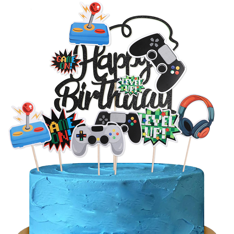 13Pcs Video Retro Game Cake To - Retro Gaming Theme ulasan dan harga