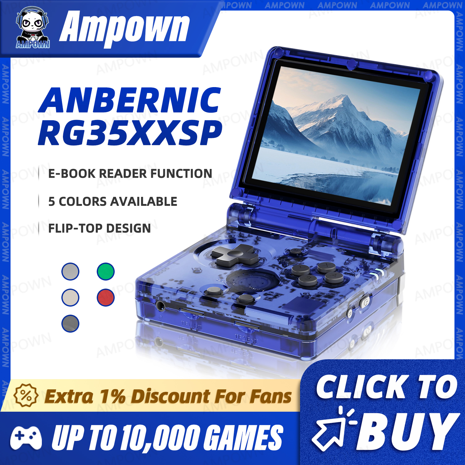 ANBERNIC RG35XXSP Flip Game Co - Retro Gaming Upscaler ulasan dan harga