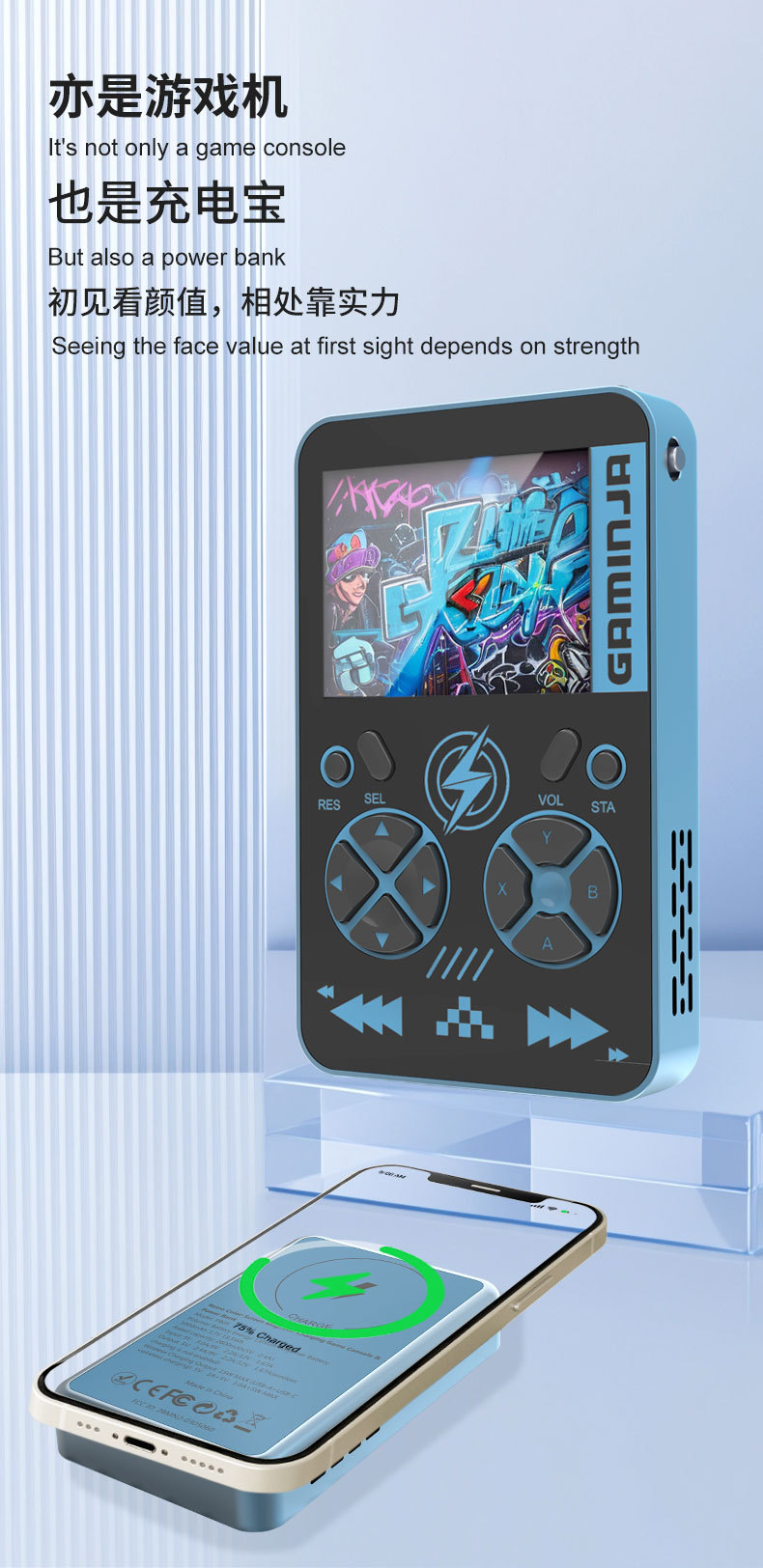 2 in 1 Retro Handheld Game Con - Retro Gaming Power Bank ulasan dan harga