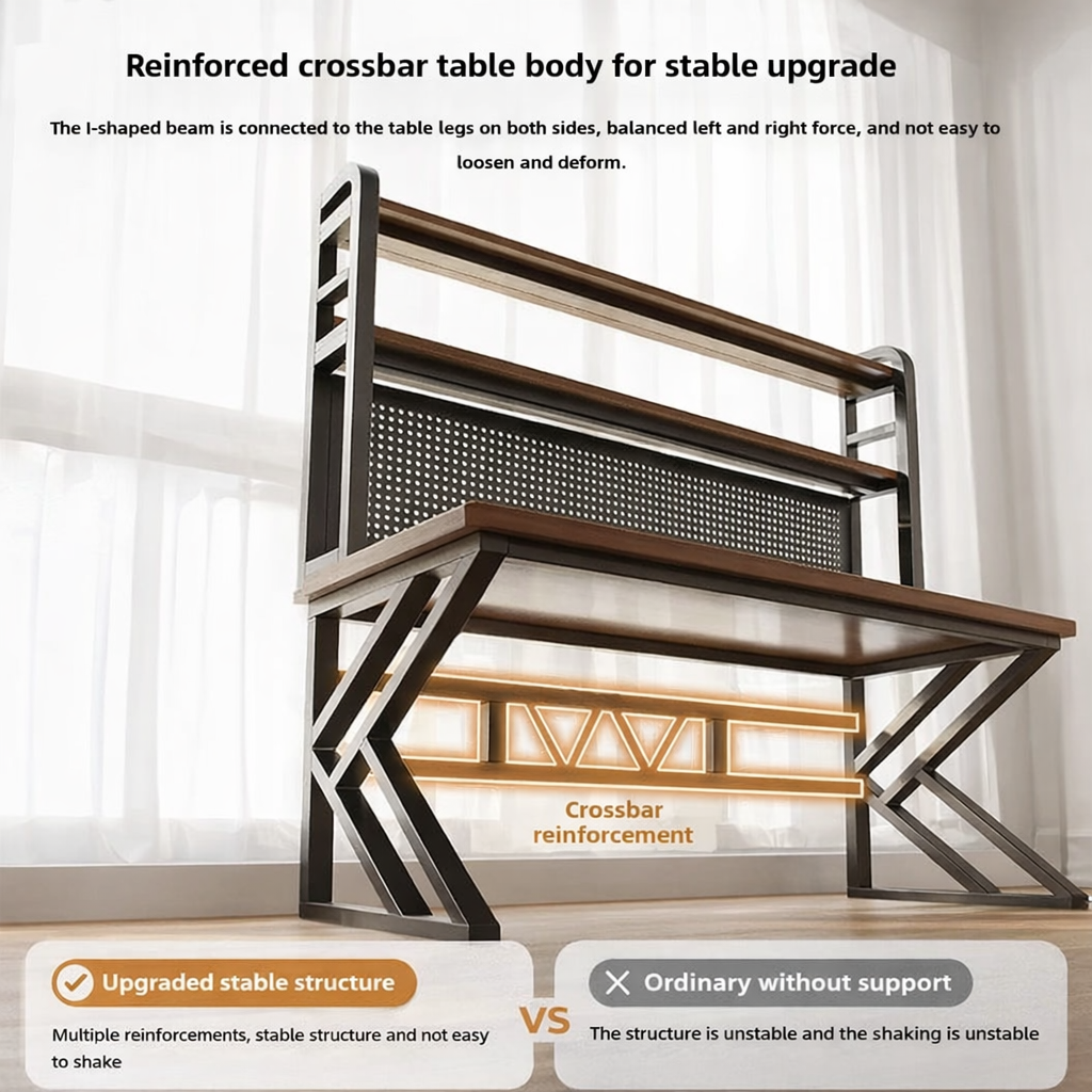 Gaming Desk with Bookshelf and - Retro Gaming Table ulasan dan harga