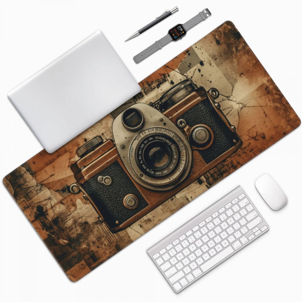 Retro Camera Artistic Large Mo - Retro Gaming Keyboard And Mouse ulasan dan harga