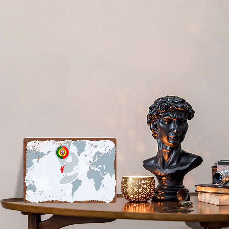 Portugal on World Map With Fla - World Of Retro Gaming ulasan dan harga