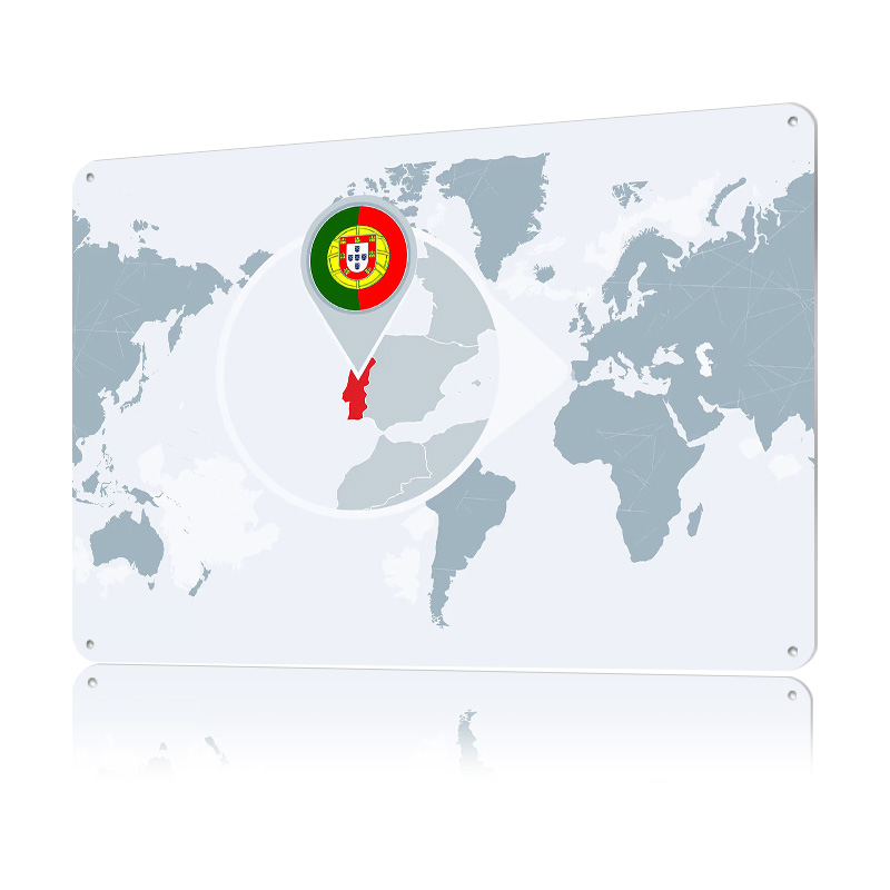 Portugal on World Map With Fla - World Of Retro Gaming ulasan dan harga