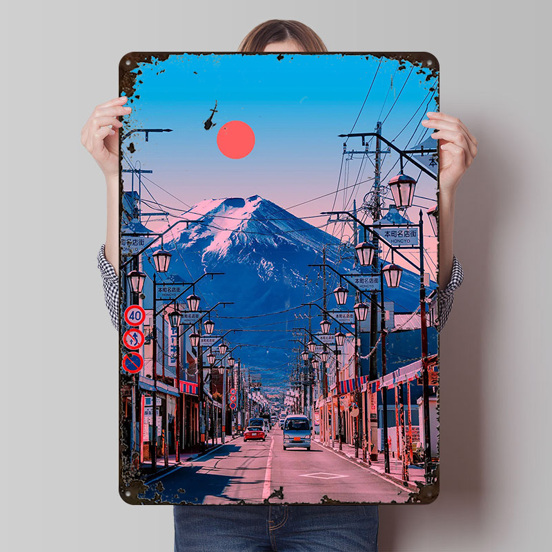 Fuji Poster Wall Art Retro Vin - Retro Gaming Desk Setup ulasan dan harga