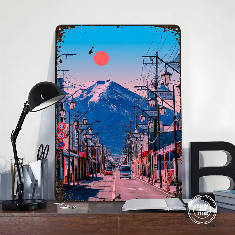 Fuji Poster Wall Art Retro Vin - Retro Gaming Desk Setup ulasan dan harga
