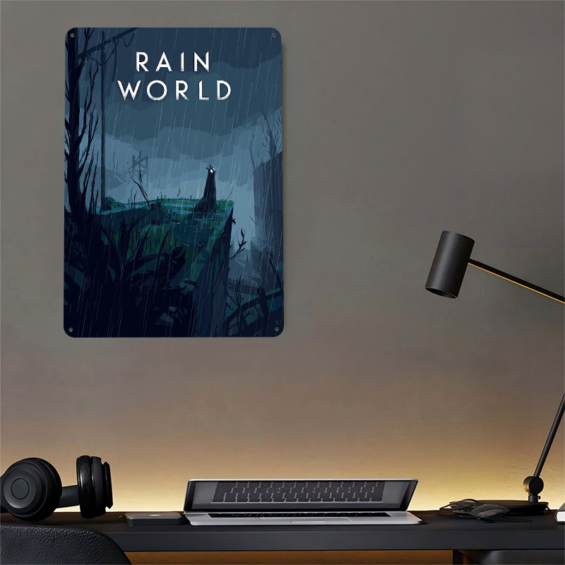 Rain World Game Cover Art Tin  - World Of Retro Gaming ulasan dan harga