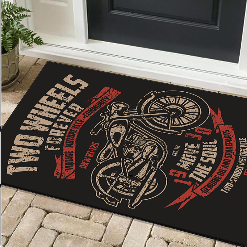 Motorcycle themed desk rug for - Retro Gaming Desk Setup ulasan dan harga