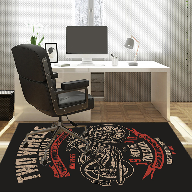 Motorcycle themed desk rug for - Retro Gaming Desk Setup ulasan dan harga